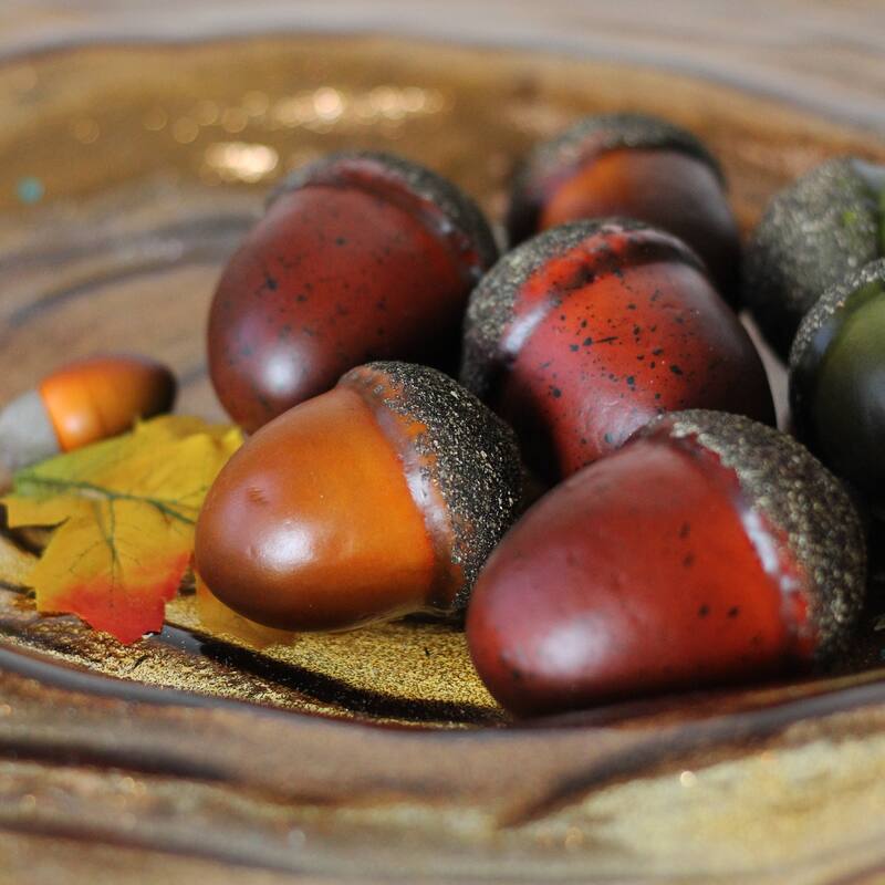 Fall Harvest Artificial Acorns and Maple Leaves Decoration Set - 11 Piece