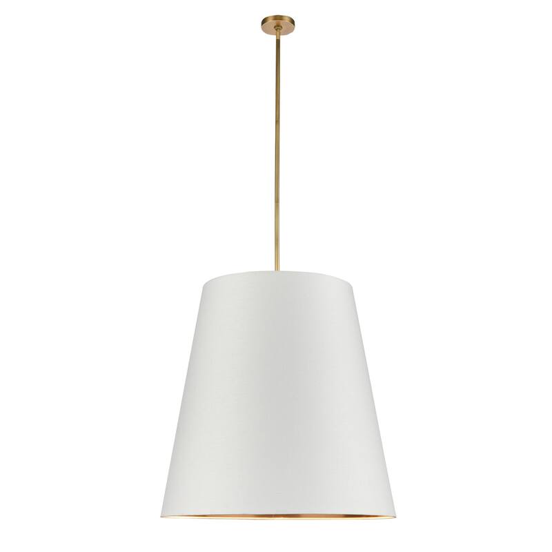 Alora Lighting PD311030B Calor 3 Light 30" Wide Pendant - Vintage Brass / White / Gold