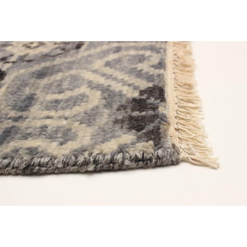 ECARPETGALLERY Hand-knotted Mystique Grey Wool Rug - 5'1 x 7'6