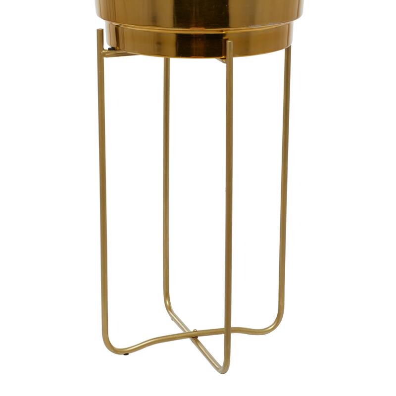 CosmoLiving by Cosmopolitan Metal Contemporary Planter (Set of 2) - S/2 31", 25"H