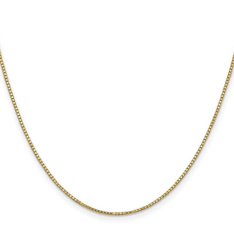 Curata 14k Yellow Gold Solid 1.1mm Box Chain Necklace (Lobster) Options: 16 18