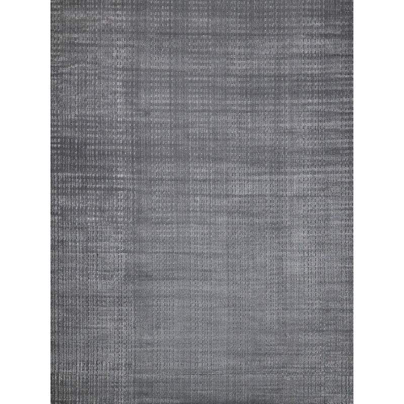 Cabrini Modern Handmade Silky Nylon in Gray Area Rug