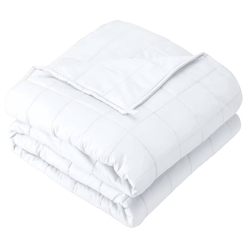Bare Home Weighted Sensory Blanket - 48"x72" - 15lbs - Cotton White