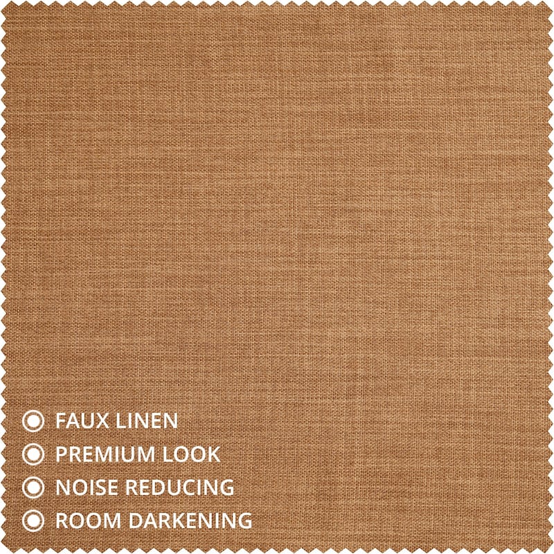 Exclusive Fabrics Grommet Textured Faux Linen Room Darkening Curtains for Bedroom & Living Room Curtains (1 Panel)