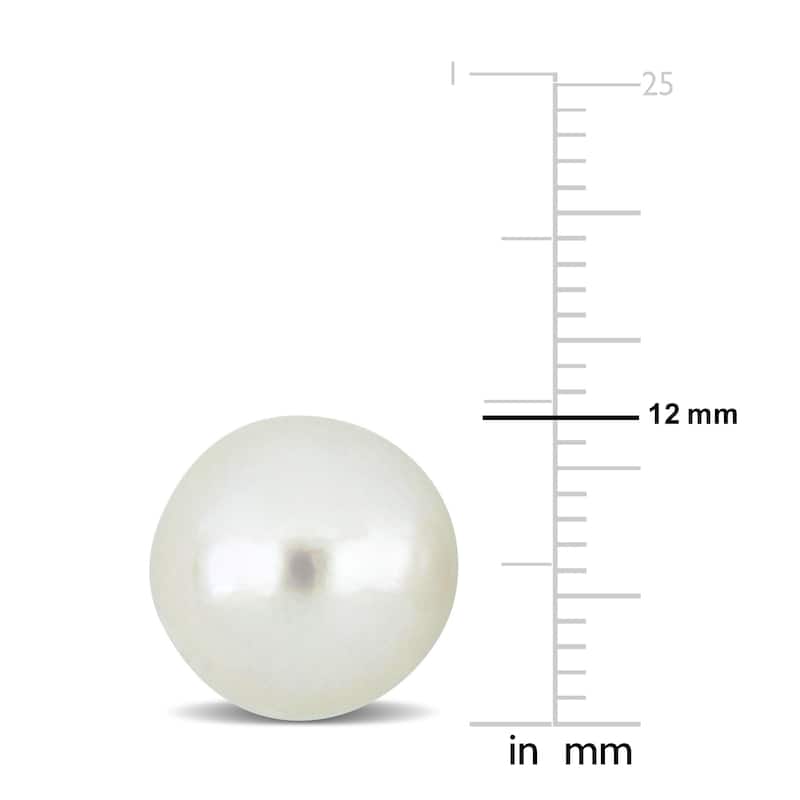 Miadora 11-12mm Cultured Edison Pearl Stud Earrings Sterling Silver
