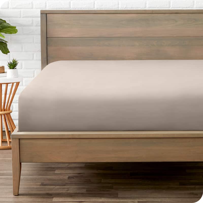 Bare Home Double Brushed Deep Pocket Fitted Sheet