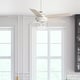 preview thumbnail 1 of 18, Hunter Margo Ceiling Fan w/ LED Light Kit, Handheld Remote - Transitional, Bohemian 52" - Textured White