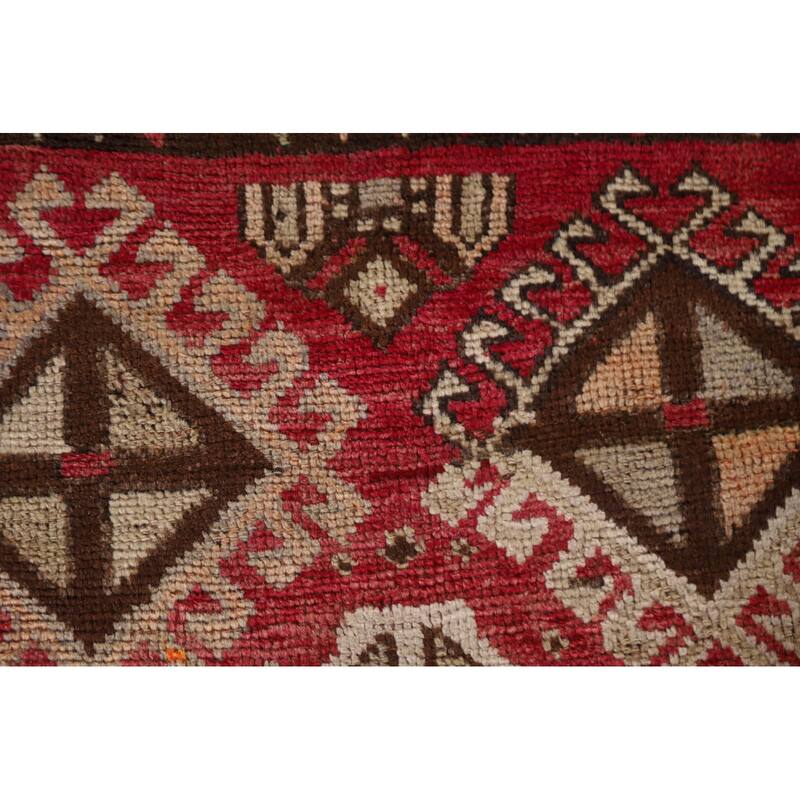 Hand Knotted Oriental 100% Wool Carpet Traditional Tribal Red Lori Area Rug - 7' 6'' X 3' 11''