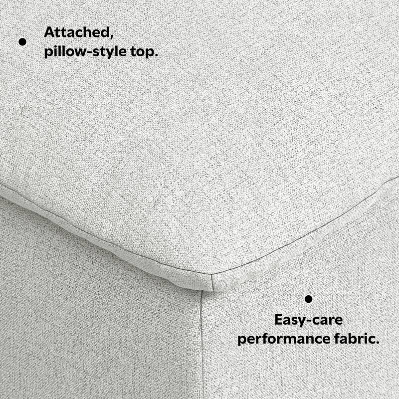 WYNDENHALL Marlee Ottoman in Velvety Chenille Performance Fabric
