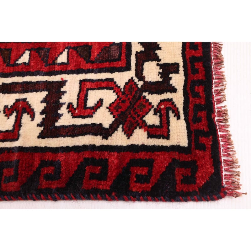 ECARPETGALLERY Hand-knotted Melis Vintage Red Wool Rug - 5'5 x 6'10