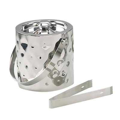 Bolt Hammered Ice Bucket Double Wall 6" - 6.5x6.5x7