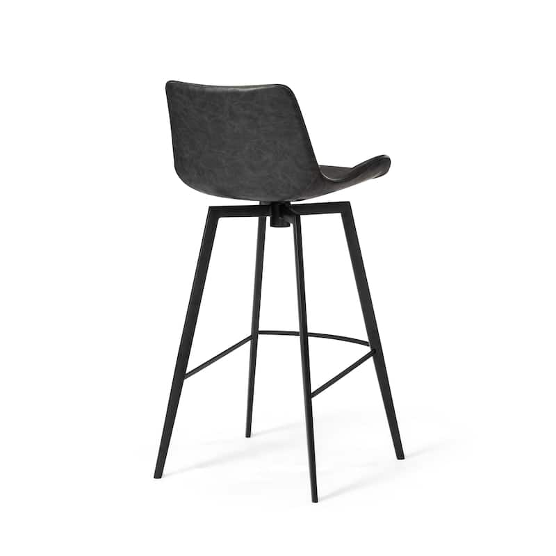 Maven Lane Victor Metal & Vegan Leather Kitchen Dining Stool