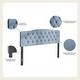 preview thumbnail 8 of 6, CraftPorch Velvet Button Tufted Curved Adjustable Headboard