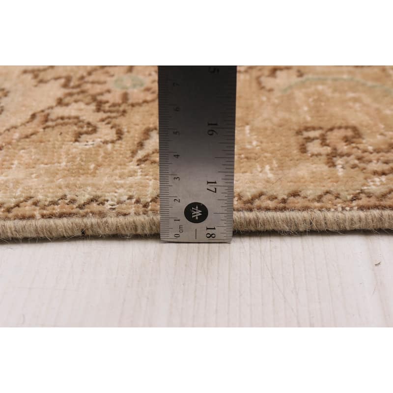 ECARPETGALLERY Hand-knotted Antalya Vintage Light Pink Wool Rug - 9'6 x 12'2
