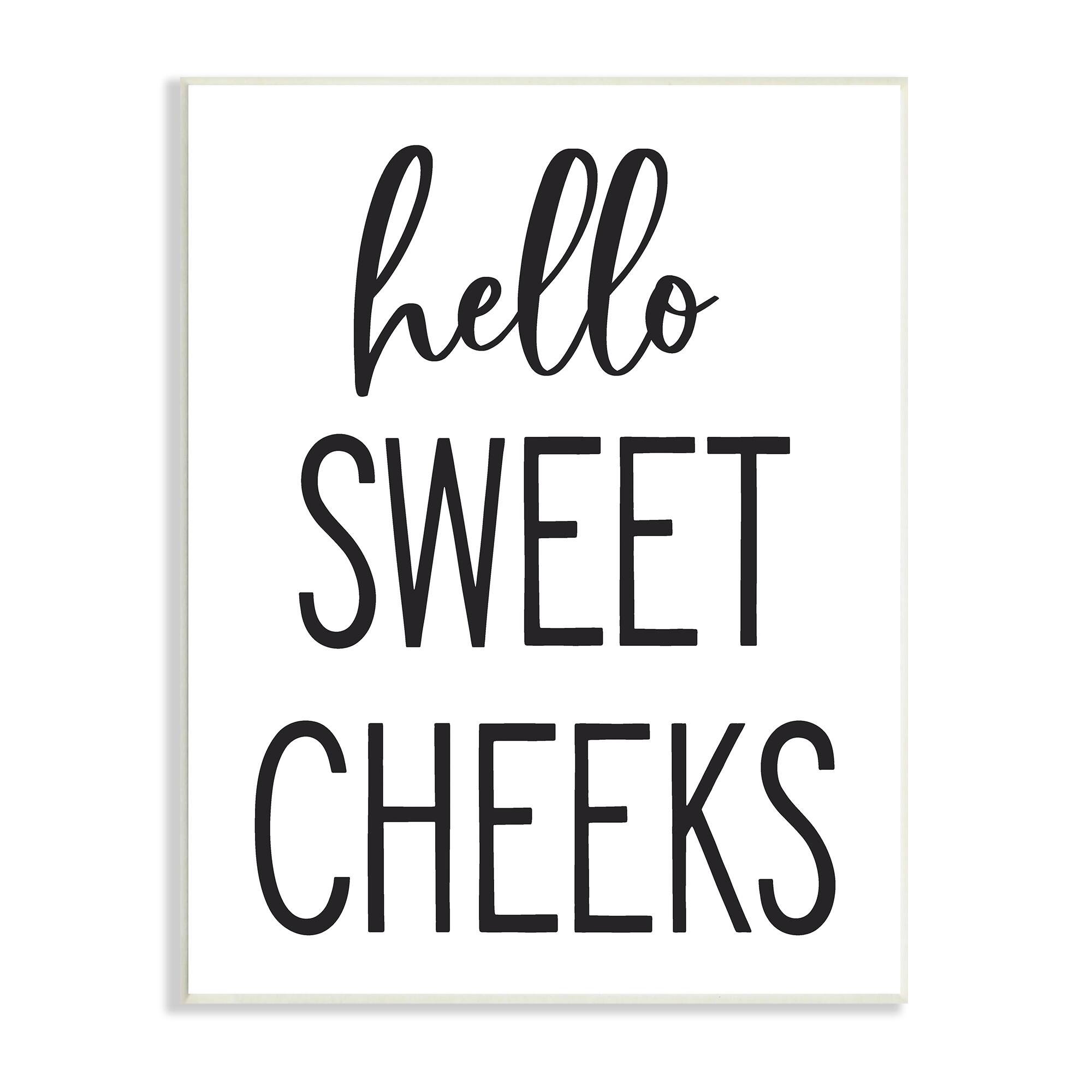 Stupell Industries Hello Sweet Cheeks Silly Bathroom Washroom Humor