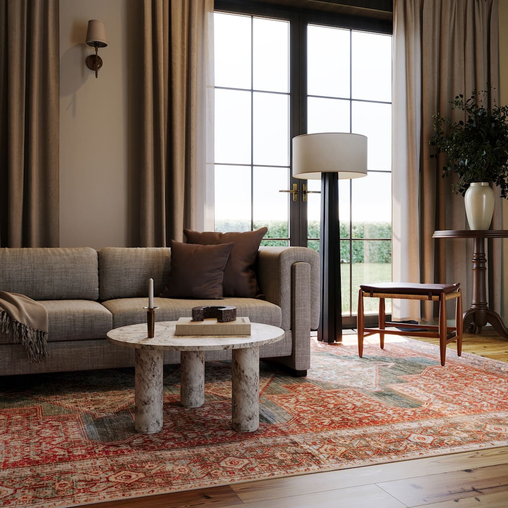 Nuloom Audra Medallion Washable Area Rug