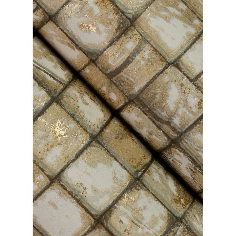 Advantage Kingsley Neutral Tiled Wallpaper