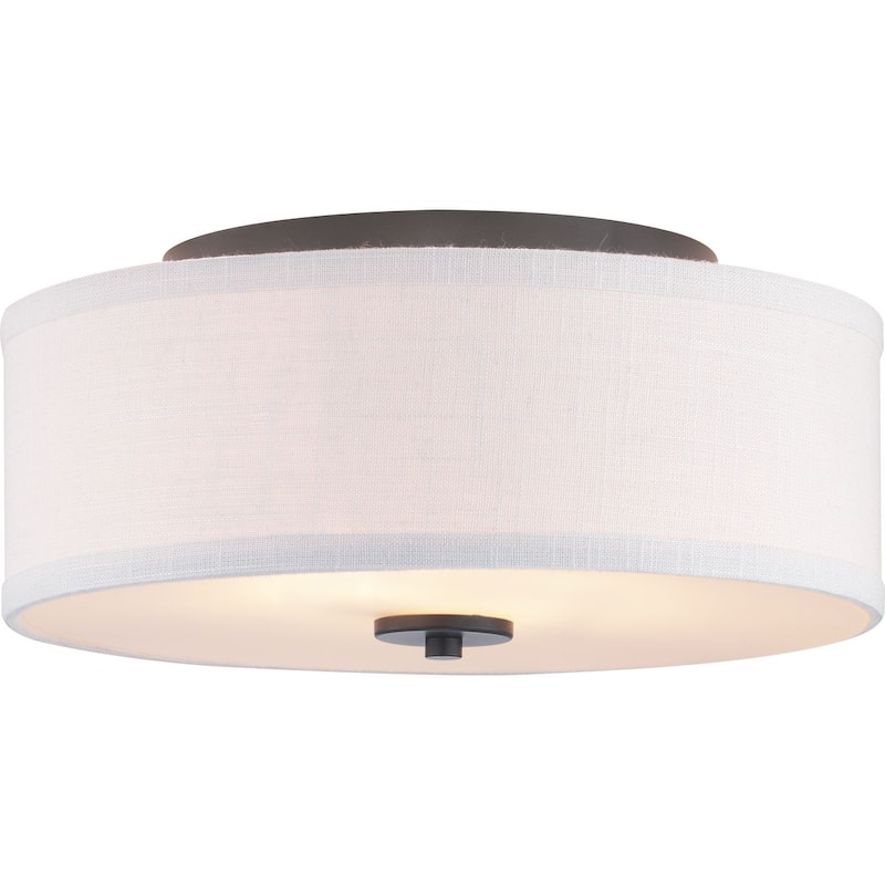 Inspire Collection 13" Two-Light Flush Mount - 13 in x 13 in x 5.5 in