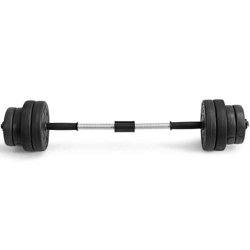 Costway 66 LB Dumbbell Weight Set Fitness 16 Adjustable Plates Workout