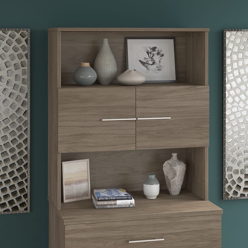 Office 500 36W Bookcase Hutch by Bush Business Furniture - Ash Finish