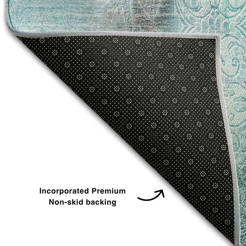 Premium Washable Super Soft Abstract Imprints Mayfield Rug