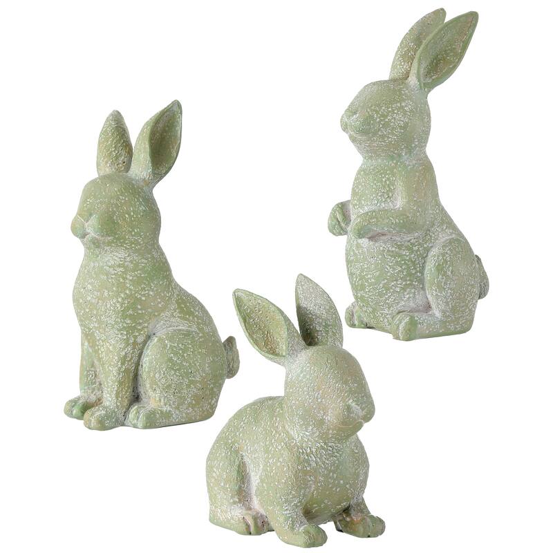 5" Resin Garden Bunny Set of 3