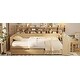 preview thumbnail 42 of 54, Roomfitters Wooden Twin/Full Size Daybed with Storage Shelves, Multi-functional Bed with Twin Size Trundle Bed and Study Desk