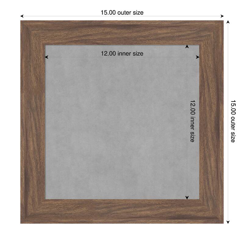 Amanti Art Pia Medium Brown Narrow Framed - 15 x 15 in