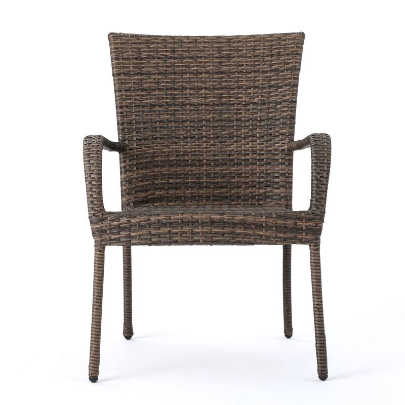 Christopher Knight Home Benhill Outdoor Contemporary Wicker Stacking Chairs (Set of 4)