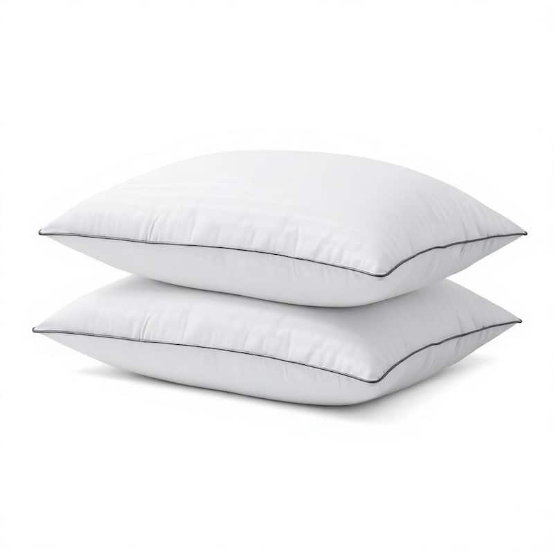 2-Pack Soft Microfiber Bed Pillows, Machine Washable