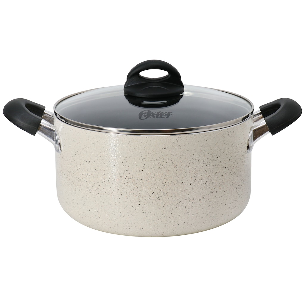 6 Quart Aluminum Nonstick Dutch Oven with Lid in Sand