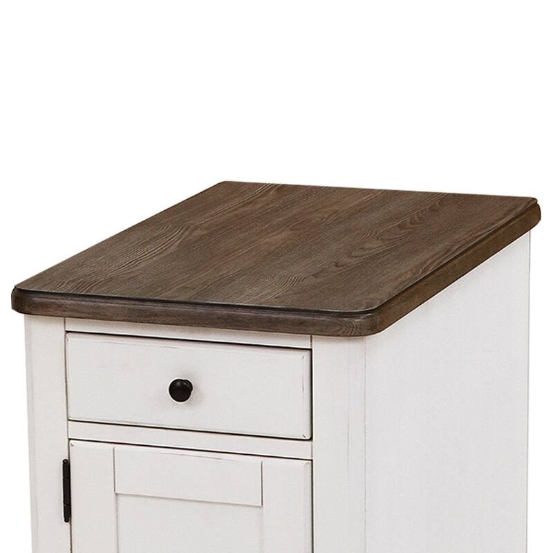Chromcraft Peter Revington End Table in Gray, White Finish