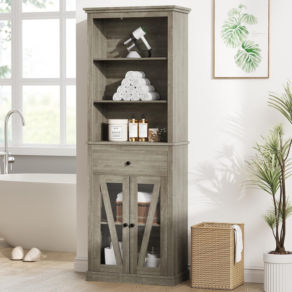 Tall Bathroom Cabinet Storage, Storage Cabinet with Drawers