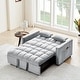 Modern Sleeper Sofa with Side Pockets, Velvet Convertible Loveseat Pull ...