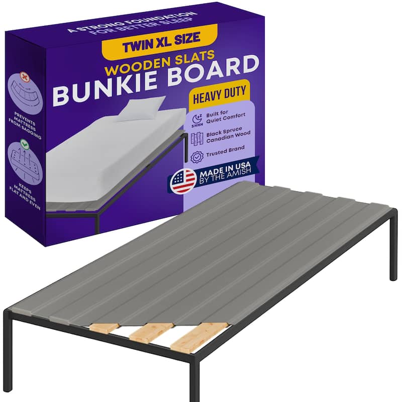 0.75" Vertical Heavy Duty Mattress Support Wooden Slats with Cover.