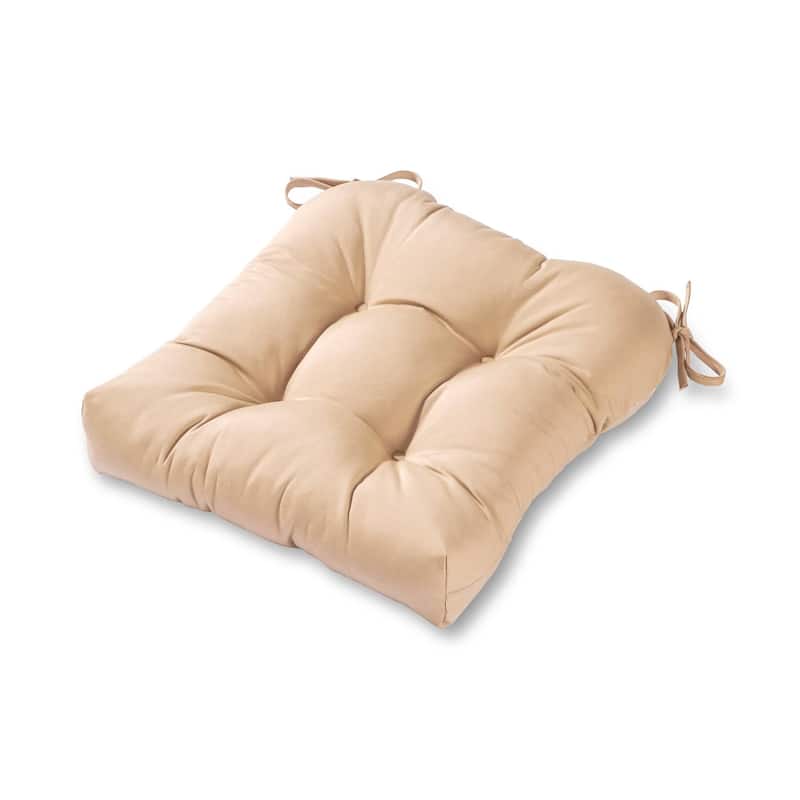 Solid Color 20-inch Square Outdoor Chair Cushion by Greendale Home Fashions - 20w x 20l - Stone