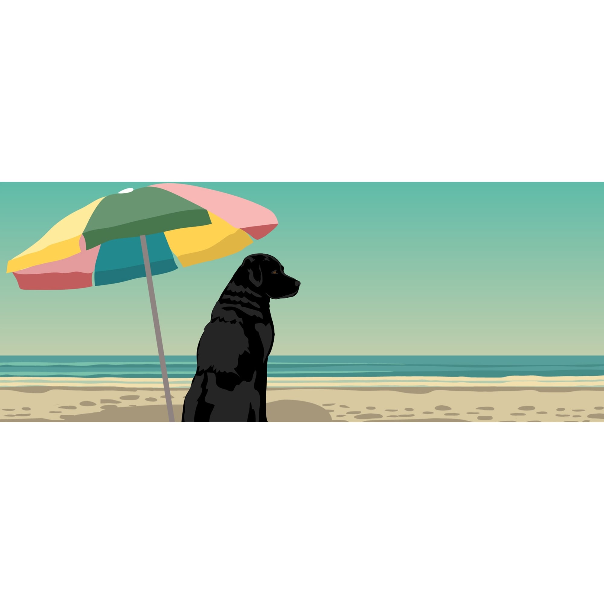 Lush Decor Frontporch Parasol And Pup Indoor/Outdoor Rug