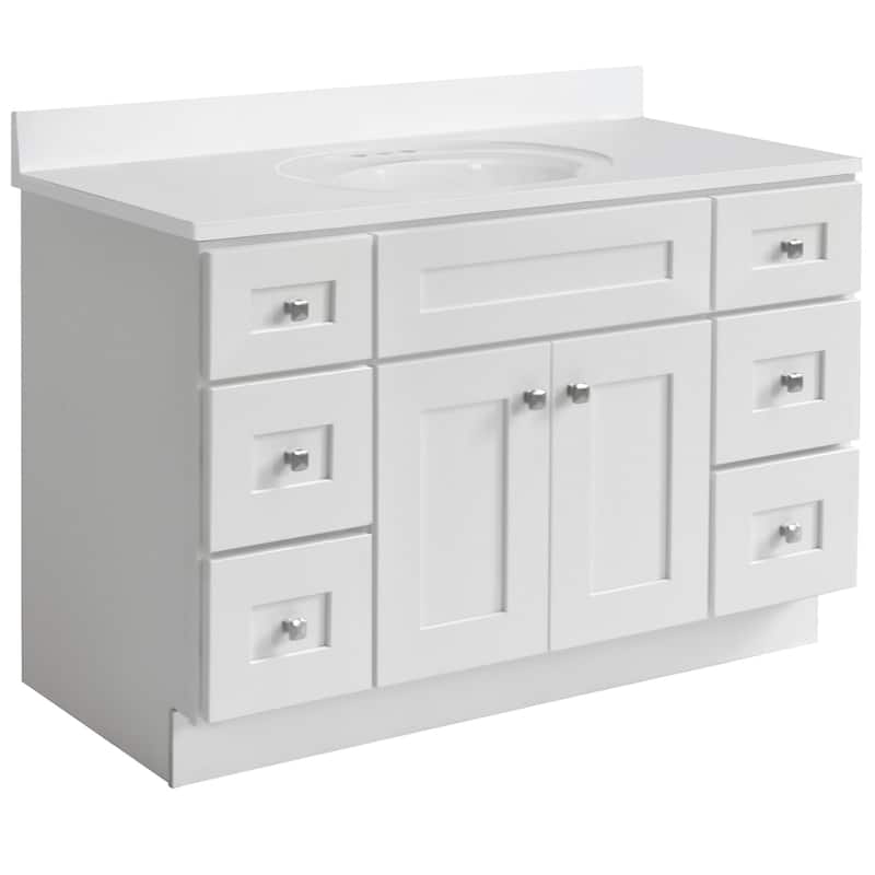 Design House 232116 Brookings 48" Free Standing Single Basin Vanity - White