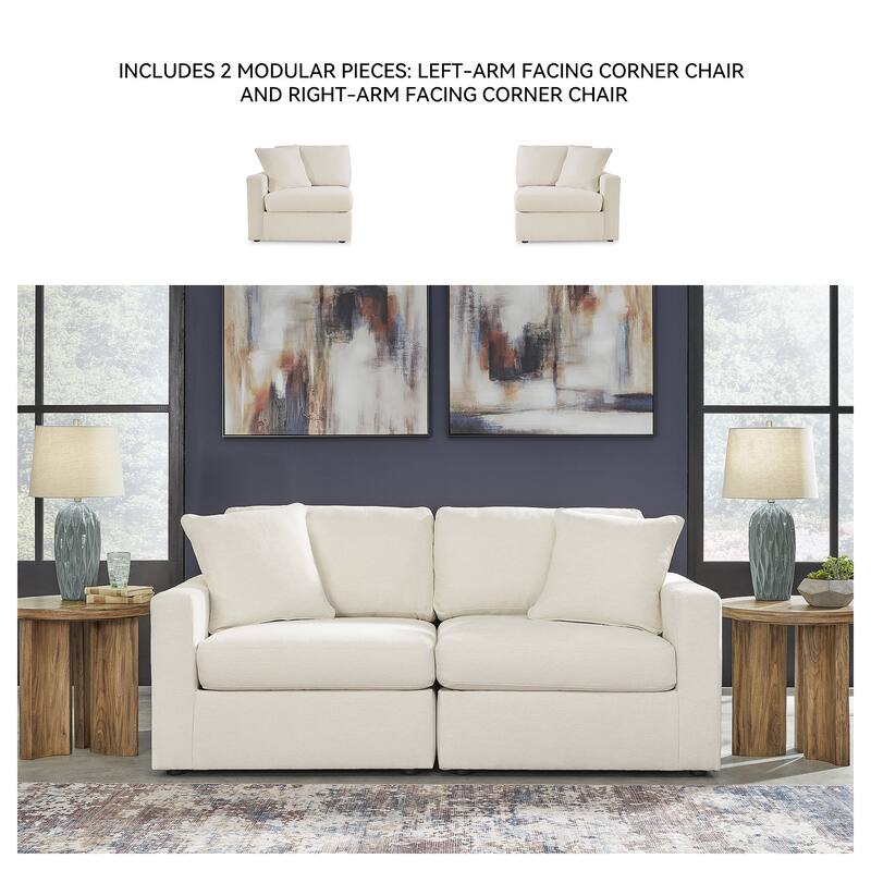 Signature Design by Ashley Modmax 2-Piece Loveseat - 76" W x 37" D x 36" H