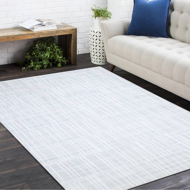 Overton Handmade Modern Contemporary Geometric Area Rug - 3' x 5' - Mist
