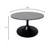 preview thumbnail 17 of 27, Verve Series 27" Round Coffee Table with Sintered Stone Tabletop and Black Steel Base for Living Room, Bedroom, or Apartment