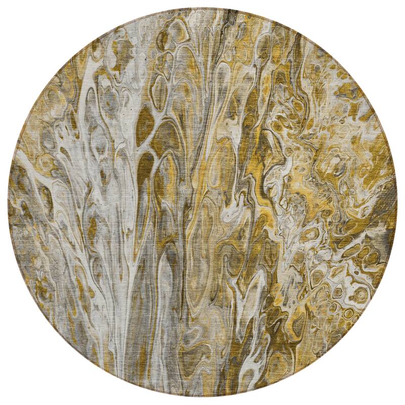 Machine Washable Indoor/ Outdoor Chantille Abstract Modern Rug