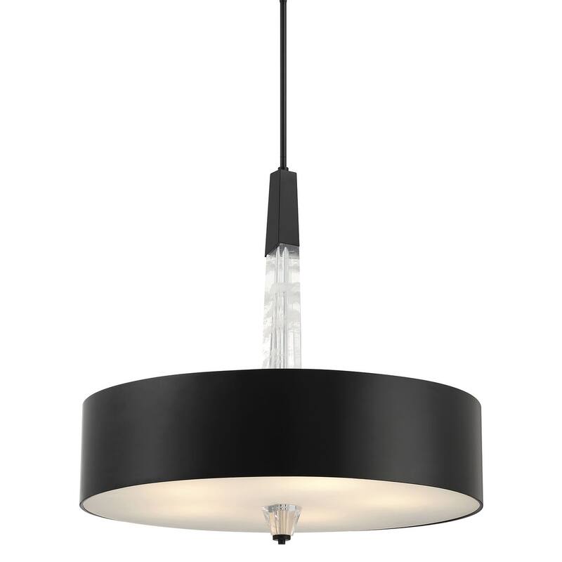Kovacs P1285-L Drifting Droplets 6 Light 28" Wide LED Crystal Pendant - Coal