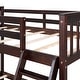preview thumbnail 8 of 15, Twin Over Full Wood Bunk Bed with Storage Drawers and Ladders,Full-Length Guardrail
