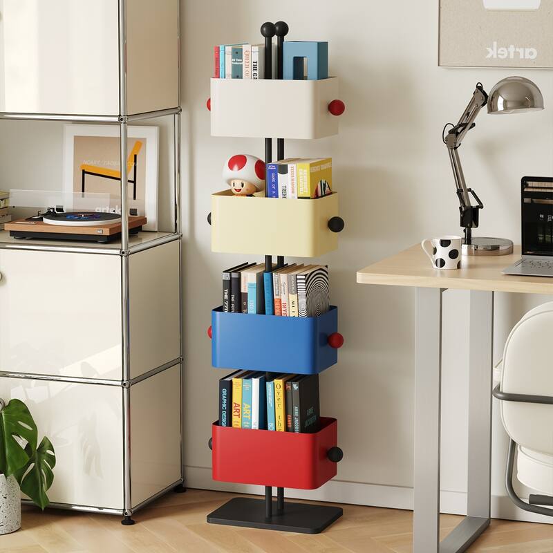 Box Bookshelf Bedside Shelf Living Room Side Table Placement Shelf Home Children'S Corner Placement Shelf Iron Magazine Rack