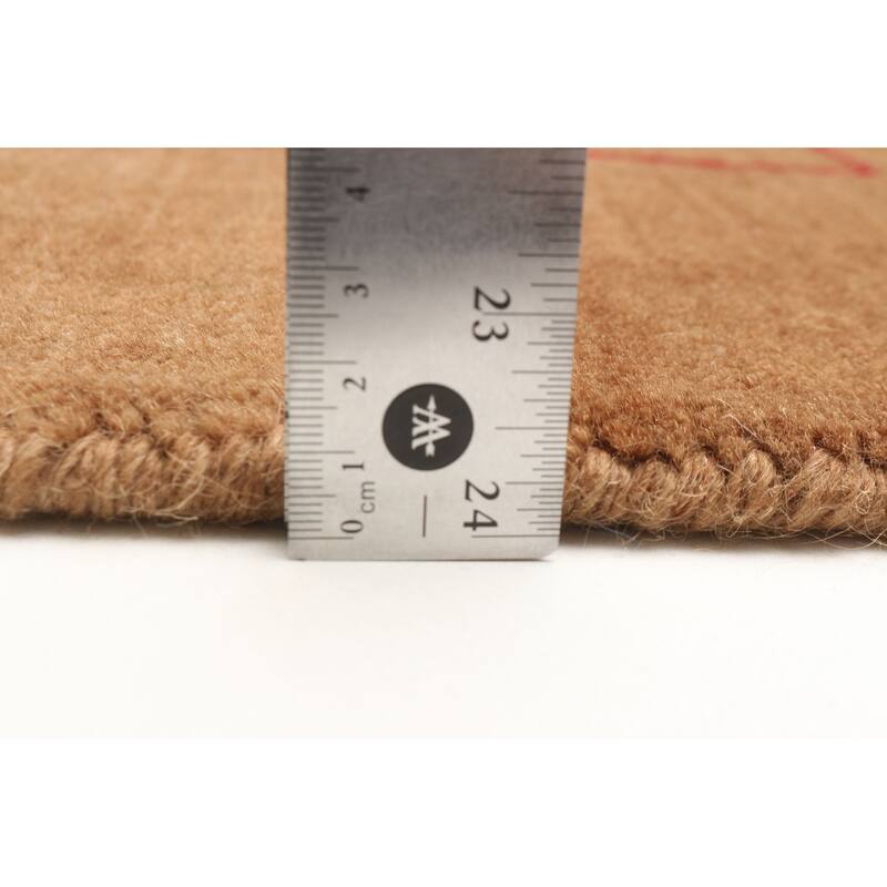 ECARPETGALLERY Hand Loomed Kashkuli Gabbeh Brown Wool Rug - 4'11 x 6'9