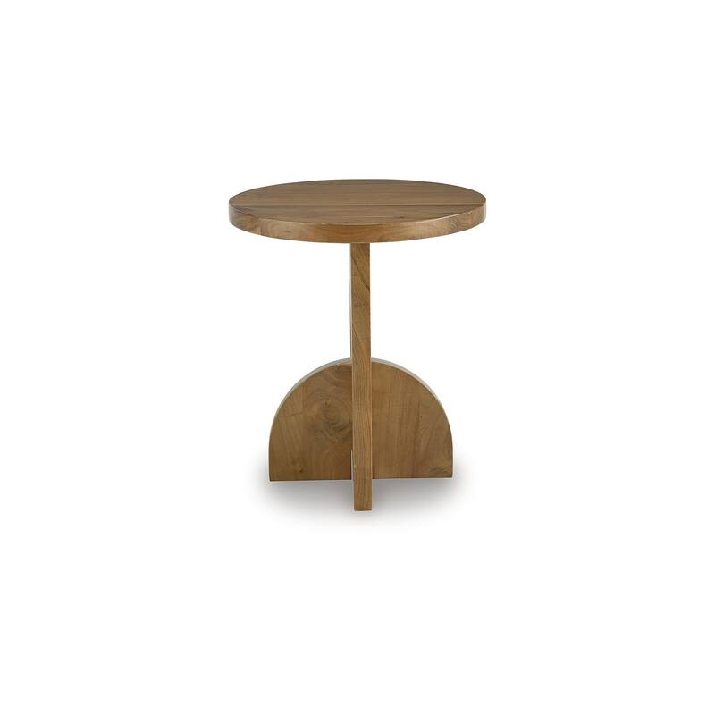 Signature Design by Ashley Hollbourne Brown Accent Table - 19.75" W x 19.75" D x 23.38" H