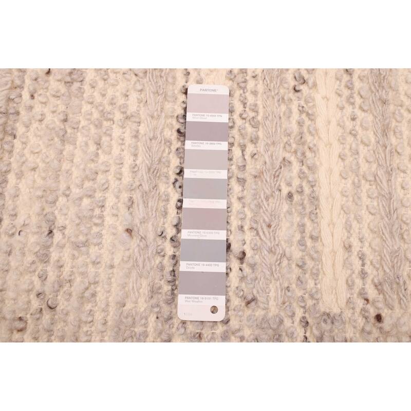 ECARPETGALLERY Hand-knotted Looma Grey Wool Rug - 8'2 x 10'3