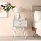 preview thumbnail 2 of 36, Mid-Century Night Stand White - 2-drawer