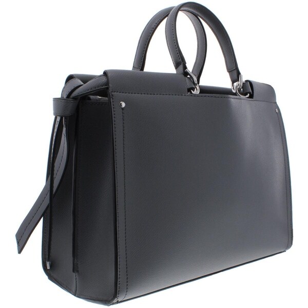 calvin klein black leather purse